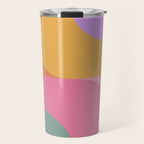 Colorful Wavy Stripes Abstract Travel Mug Gallery Image 1