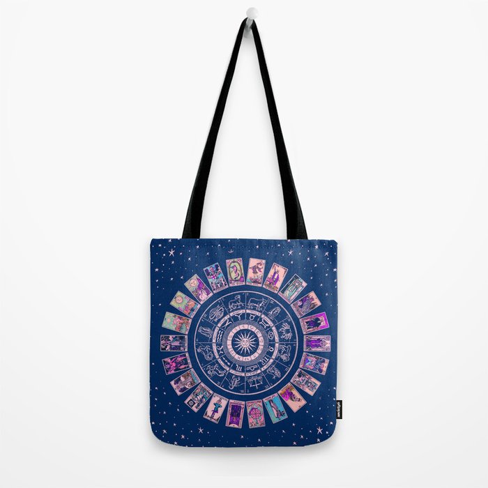 Major Arcana & Wheel of the Zodiac | Pastel Goth Tote Bag Gallery Image 2