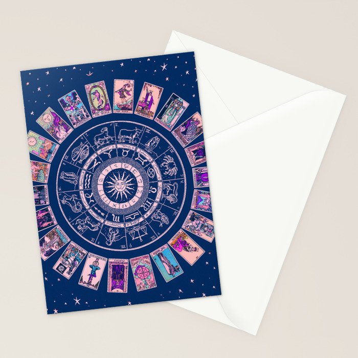 Major Arcana & Wheel of the Zodiac | Pastel Goth Stationery Card Gallery Image 2