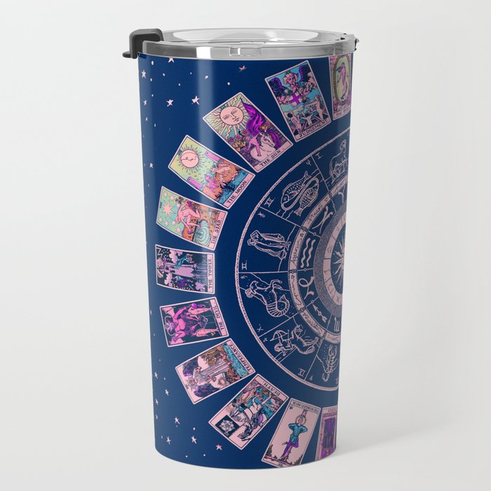 Major Arcana & Wheel of the Zodiac | Pastel Goth Travel Mug Gallery Image 3