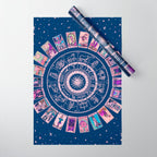 Major Arcana & Wheel of the Zodiac | Pastel Goth Wrapping Paper Gallery Image 1