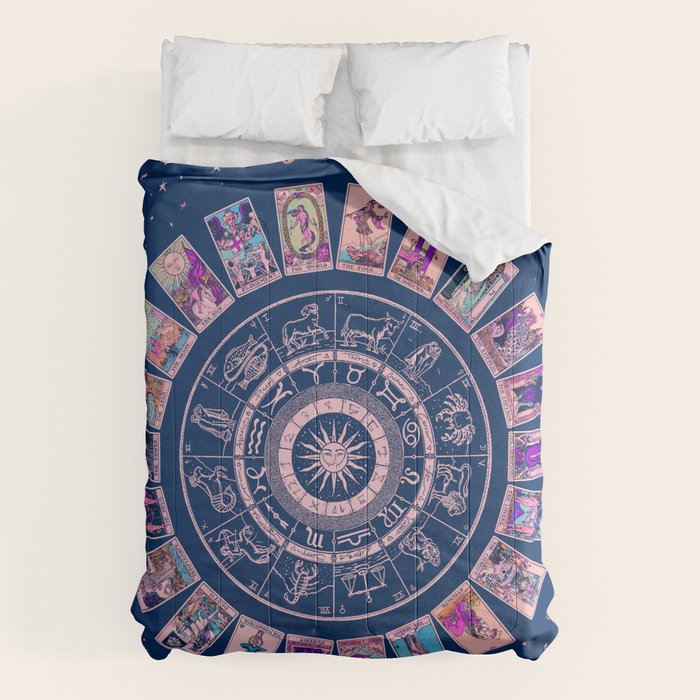 Major Arcana & Wheel of the Zodiac | Pastel Goth Comforter Gallery Image 6