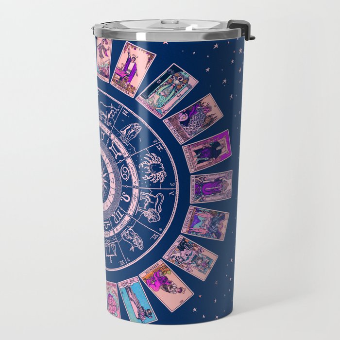 Major Arcana & Wheel of the Zodiac | Pastel Goth Travel Mug Gallery Image 2