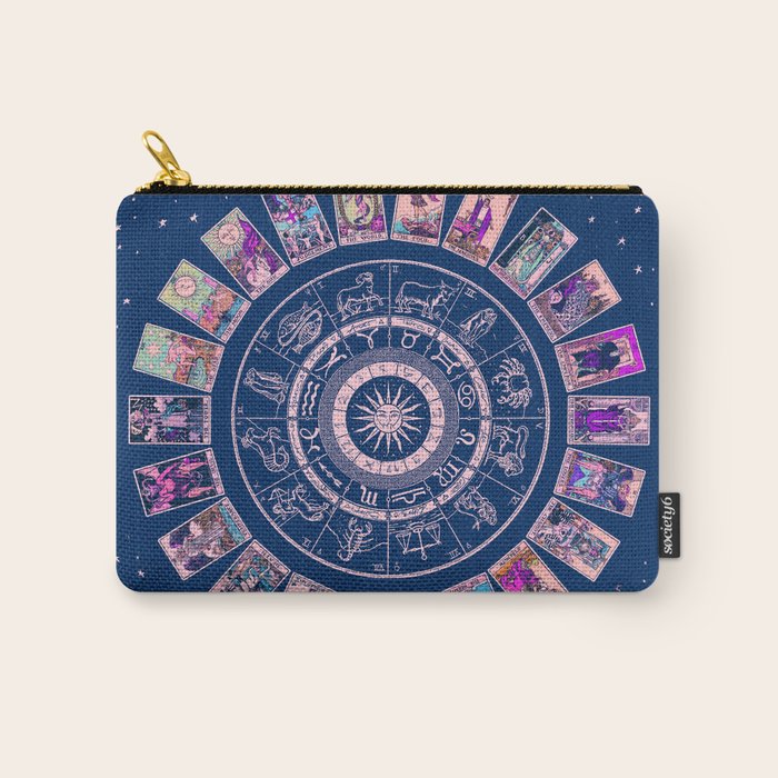 Major Arcana & Wheel of the Zodiac | Pastel Goth Carry All Pouch Gallery Image 1