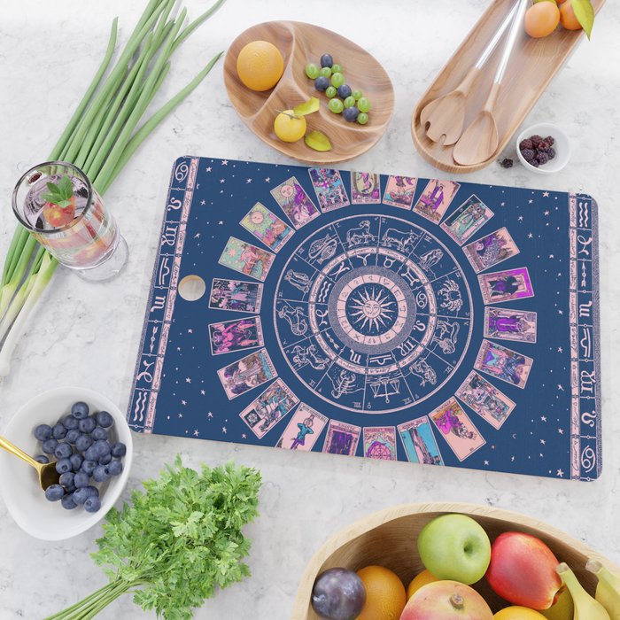 Major Arcana & Wheel of the Zodiac | Pastel Goth Cutting Board Gallery Image 2