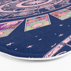 Major Arcana & Wheel of the Zodiac | Pastel Goth Bath Mat Gallery Image 3
