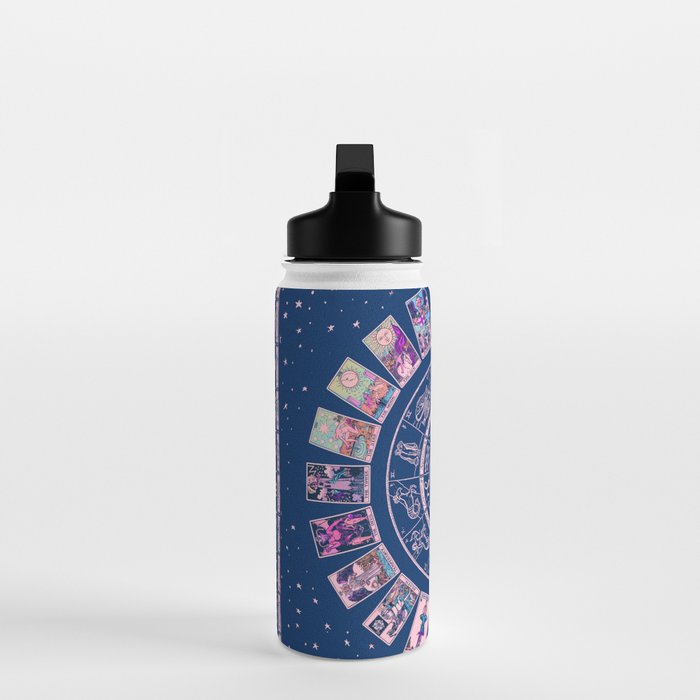 Major Arcana & Wheel of the Zodiac | Pastel Goth Water Bottle Gallery Image 3