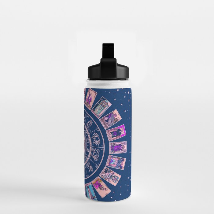 Major Arcana & Wheel of the Zodiac | Pastel Goth Water Bottle Gallery Image 2