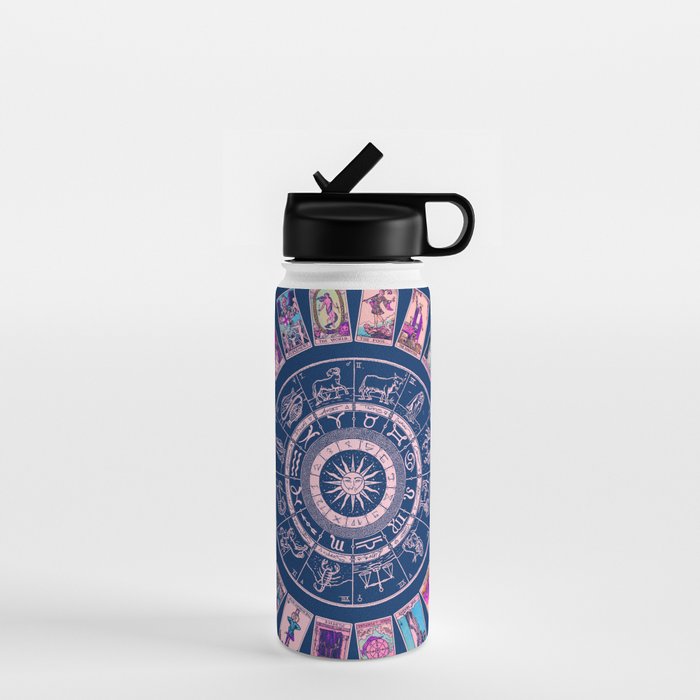 Major Arcana & Wheel of the Zodiac | Pastel Goth Water Bottle Gallery Image 1
