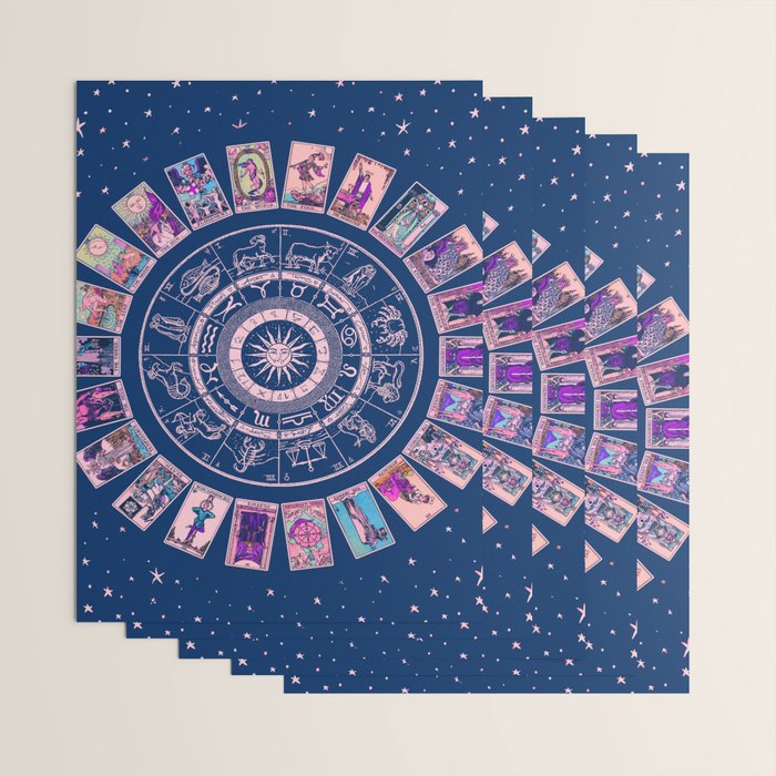 Major Arcana & Wheel of the Zodiac | Pastel Goth Wrapping Paper Gallery Image 3