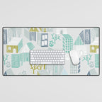 bonjour ma vie; City life collection, soft grey  Desk Mat Gallery Image 1