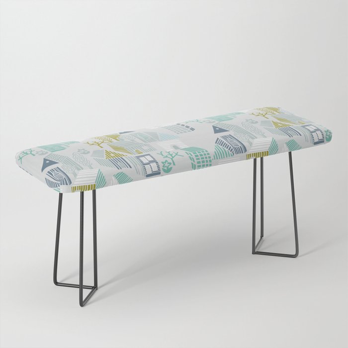 bonjour ma vie; City life collection, soft grey  Bench Gallery Image 1