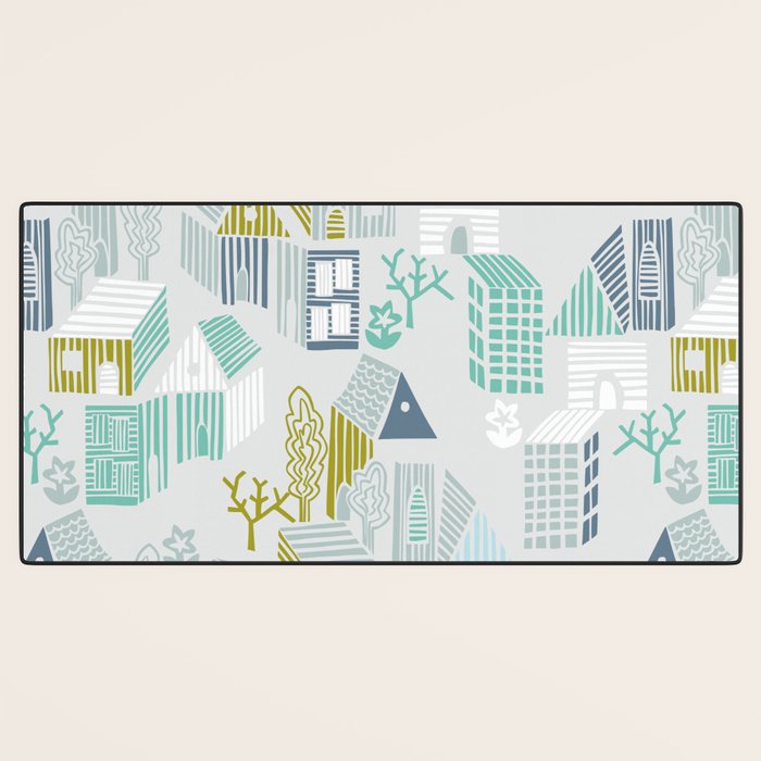 bonjour ma vie; City life collection, soft grey  Desk Mat Gallery Image 3