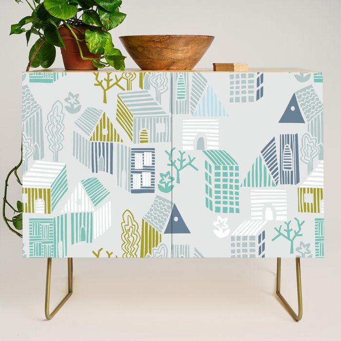 bonjour ma vie; City life collection, soft grey  Credenza Gallery Image 1