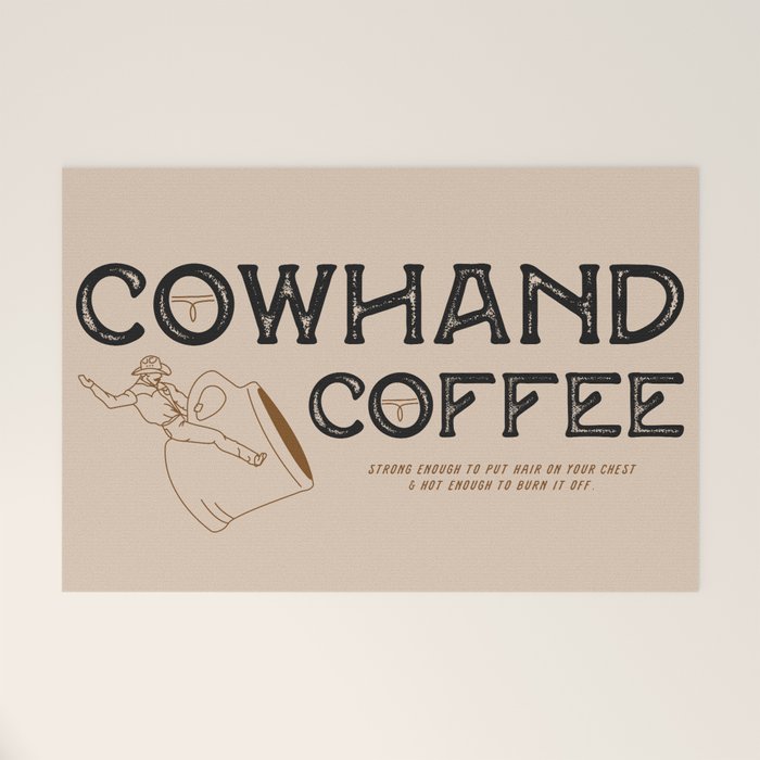 Cowhand Coffee - Rustic Welcome Mat Gallery Image 1