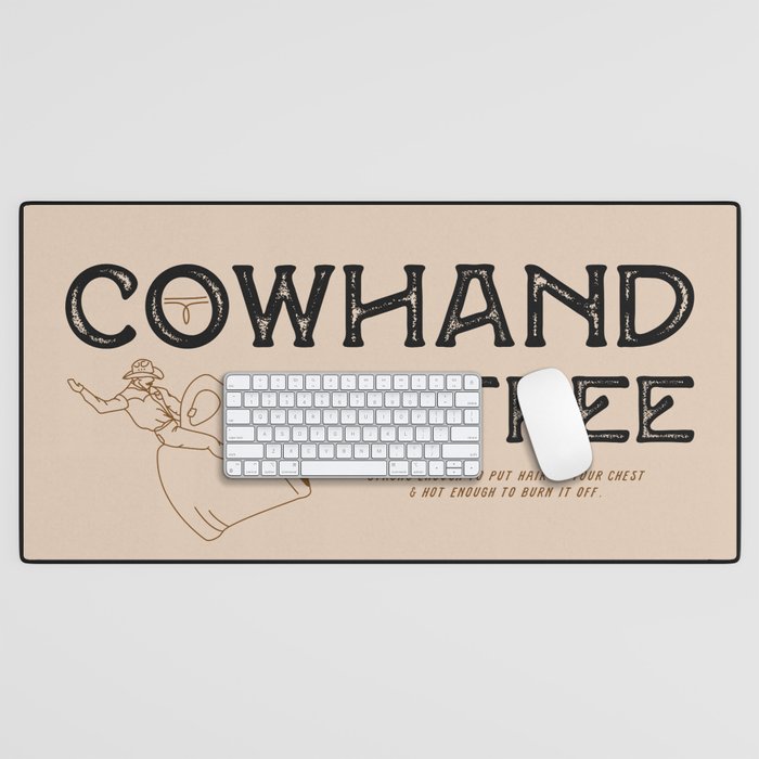 Cowhand Coffee - Rustic Desk Mat Gallery Image 1