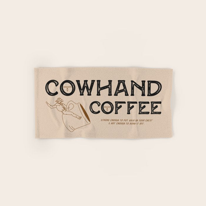 Cowhand Coffee - Rustic Bath Towel Gallery Image 1