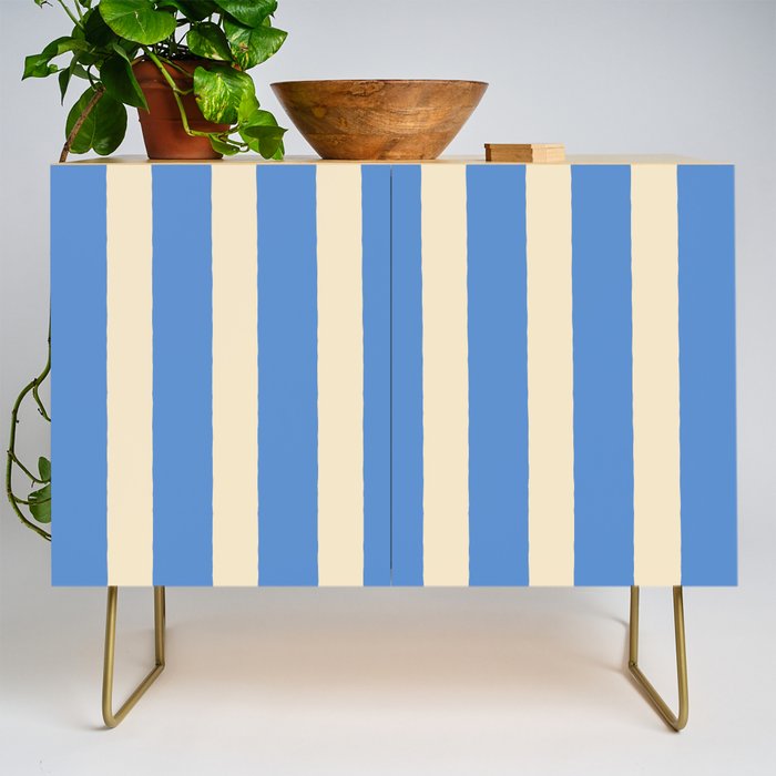Simple Stripes Pattern - Blue Credenza Gallery Image 1