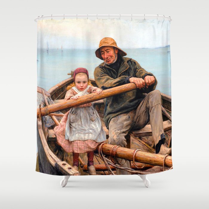 Emile Renouf The Helping Hand Shower Curtain Gallery Image 1