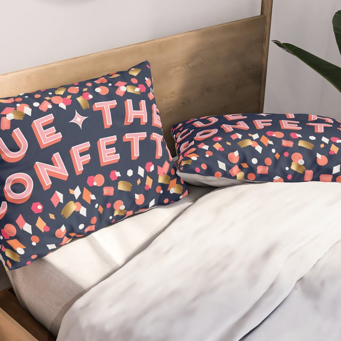Cue the Confetti - Navy Palette Pillow Sham Gallery Image 2
