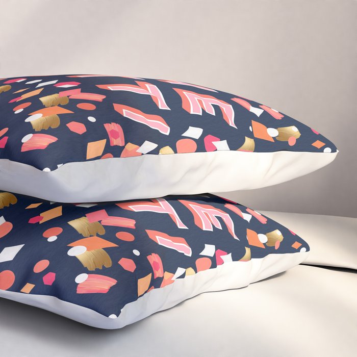 Cue the Confetti - Navy Palette Pillow Sham Gallery Image 3
