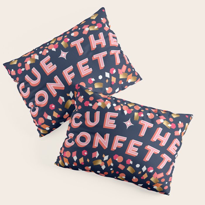 Cue the Confetti - Navy Palette Pillow Sham Gallery Image 1