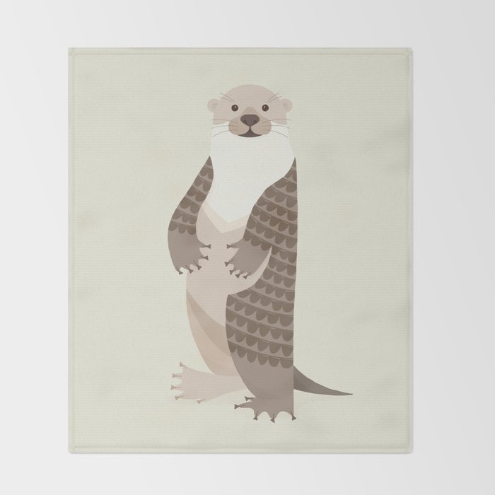 Whimsical Otter Throw Blanket Gallery Image 2