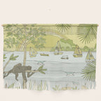 postcard from paradise // costa rica tropical // retro surf art by surfy birdy Wall Hanging Gallery Image 1