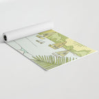 postcard from paradise // costa rica tropical // retro surf art by surfy birdy Yoga Mat Gallery Image 2