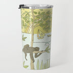 postcard from paradise // costa rica tropical // retro surf art by surfy birdy Travel Mug Gallery Image 3