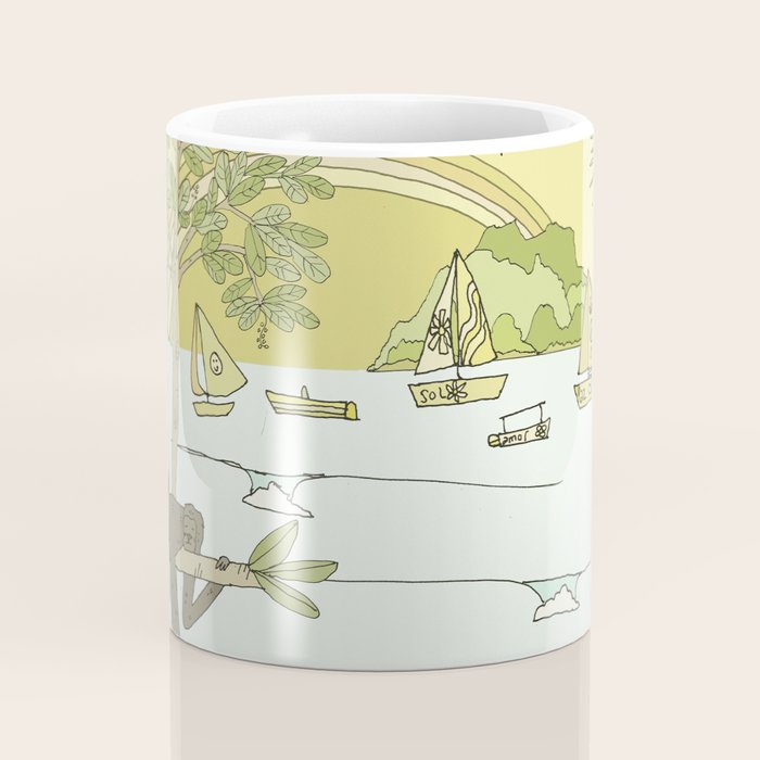 postcard from paradise // costa rica tropical // retro surf art by surfy birdy Coffee Mug Gallery Image 4