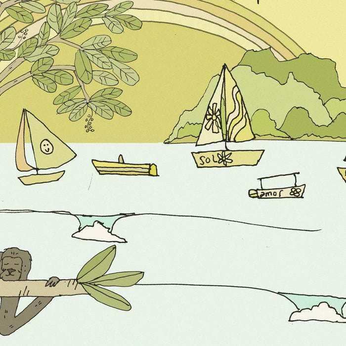 postcard from paradise // costa rica tropical // retro surf art by surfy birdy Coffee Mug Gallery Image 2