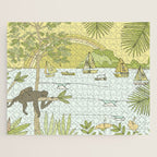 postcard from paradise // costa rica tropical // retro surf art by surfy birdy Jigsaw Puzzle Gallery Image 1
