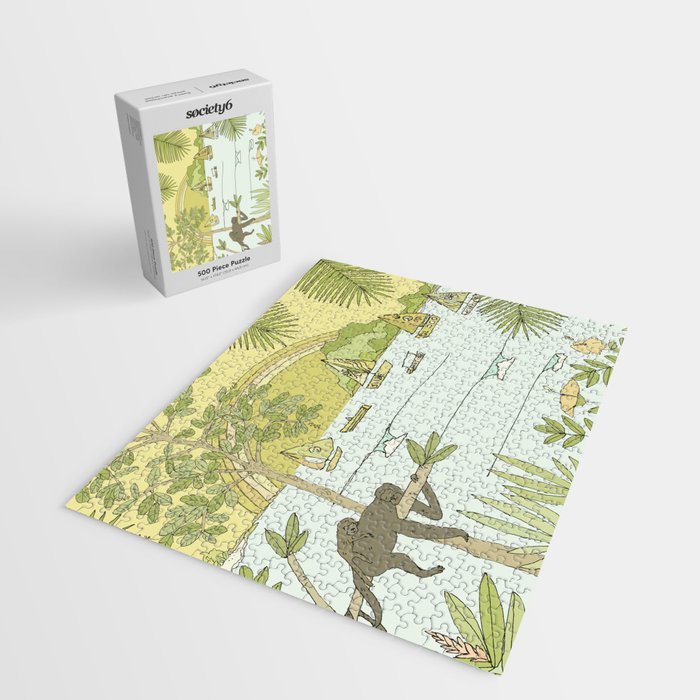 postcard from paradise // costa rica tropical // retro surf art by surfy birdy Jigsaw Puzzle Gallery Image 2