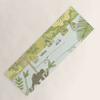 postcard from paradise // costa rica tropical // retro surf art by surfy birdy Yoga Mat Gallery Image 1