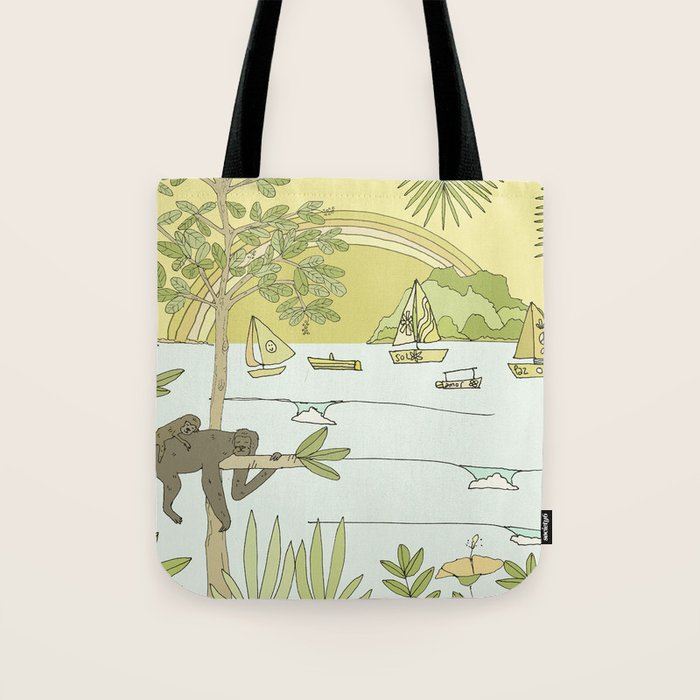 postcard from paradise // costa rica tropical // retro surf art by surfy birdy Tote Bag Gallery Image 1