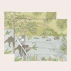 postcard from paradise // costa rica tropical // retro surf art by surfy birdy Placemat Gallery Image 1