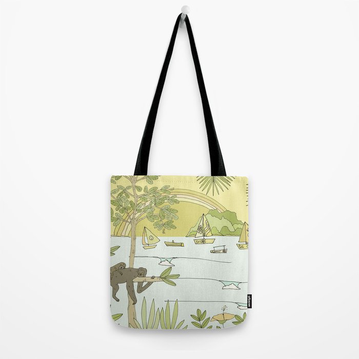 postcard from paradise // costa rica tropical // retro surf art by surfy birdy Tote Bag Gallery Image 2