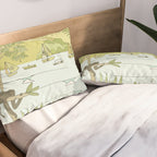 postcard from paradise // costa rica tropical // retro surf art by surfy birdy Pillow Sham Gallery Image 2