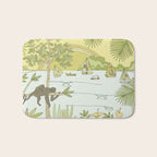postcard from paradise // costa rica tropical // retro surf art by surfy birdy Bath Mat Gallery Image 1