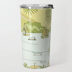 postcard from paradise // costa rica tropical // retro surf art by surfy birdy Travel Mug Gallery Image 2