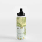 postcard from paradise // costa rica tropical // retro surf art by surfy birdy Water Bottle Gallery Image 2