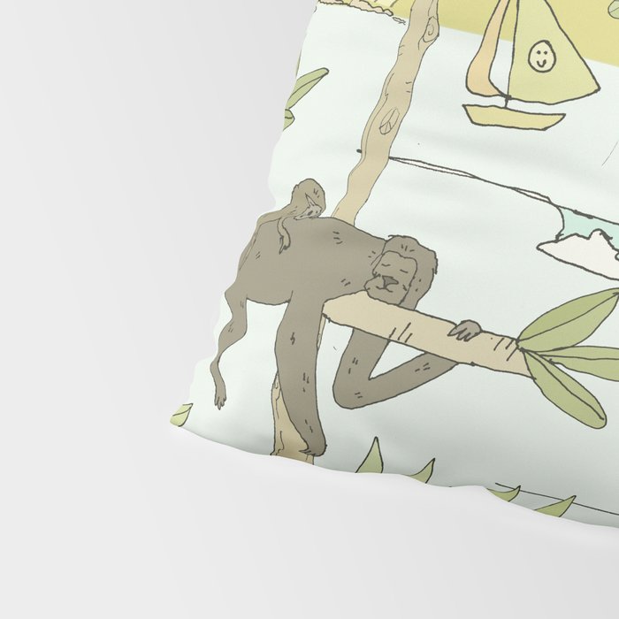 postcard from paradise // costa rica tropical // retro surf art by surfy birdy Pillow Sham Gallery Image 4