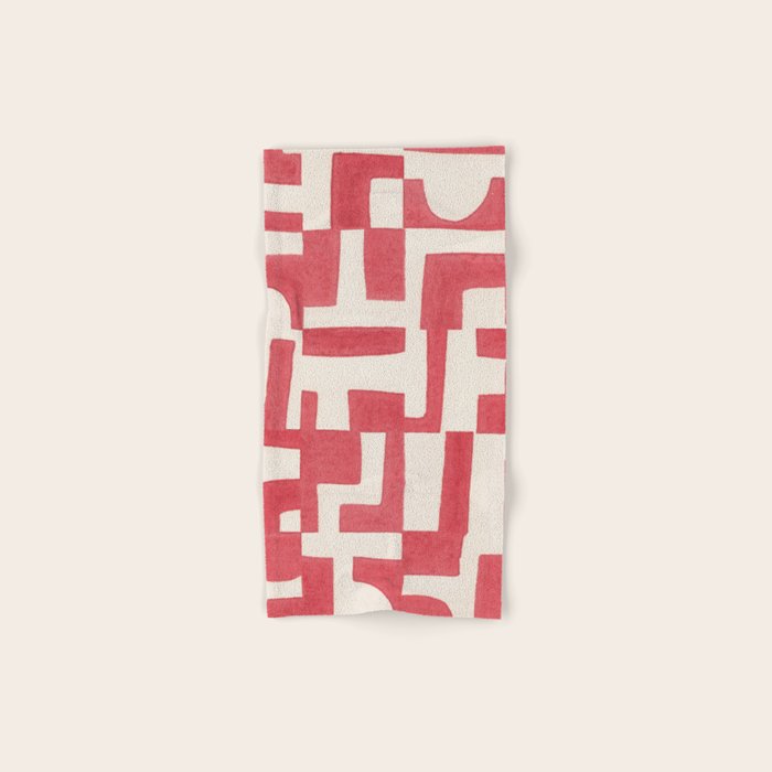 Red Puzzle Bath Towel Gallery Image 1