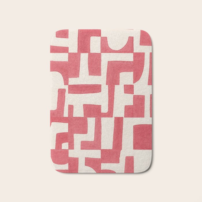 Red Puzzle Bath Mat Gallery Image 1