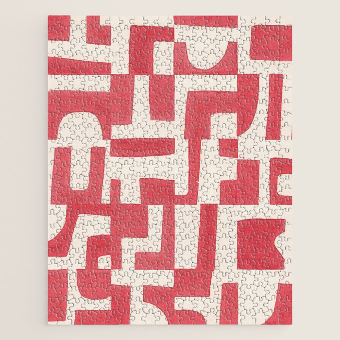 Red Puzzle Jigsaw Puzzle Gallery Image 1