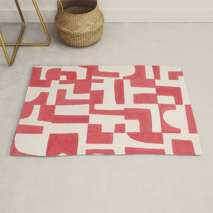 Red Puzzle Rug Gallery Image 1