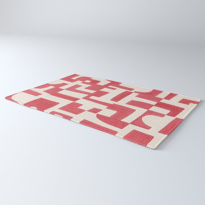 Red Puzzle Rug Gallery Image 3