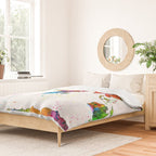 Map of the World Map Watercolor Duvet Cover Gallery Image 2