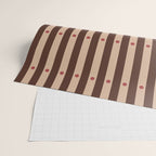 Stripes and Dots geometric pattern brown Wrapping Paper Gallery Image 2